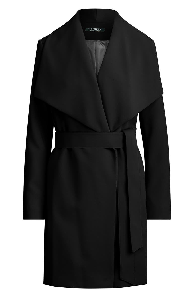 Lauren Ralph Lauren Crepe Wrap Coat, Alternate, color,