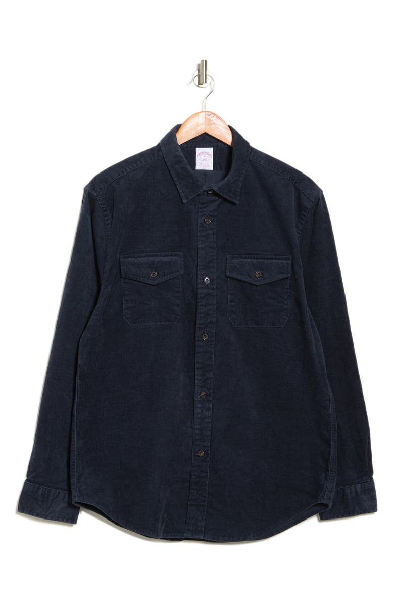 Brooks Brothers Sport Fit Corduroy Shirt Jacket, Alternate, color, 