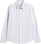 Wax London Shelly Stripe Cotton Poplin Button-Up Shirt