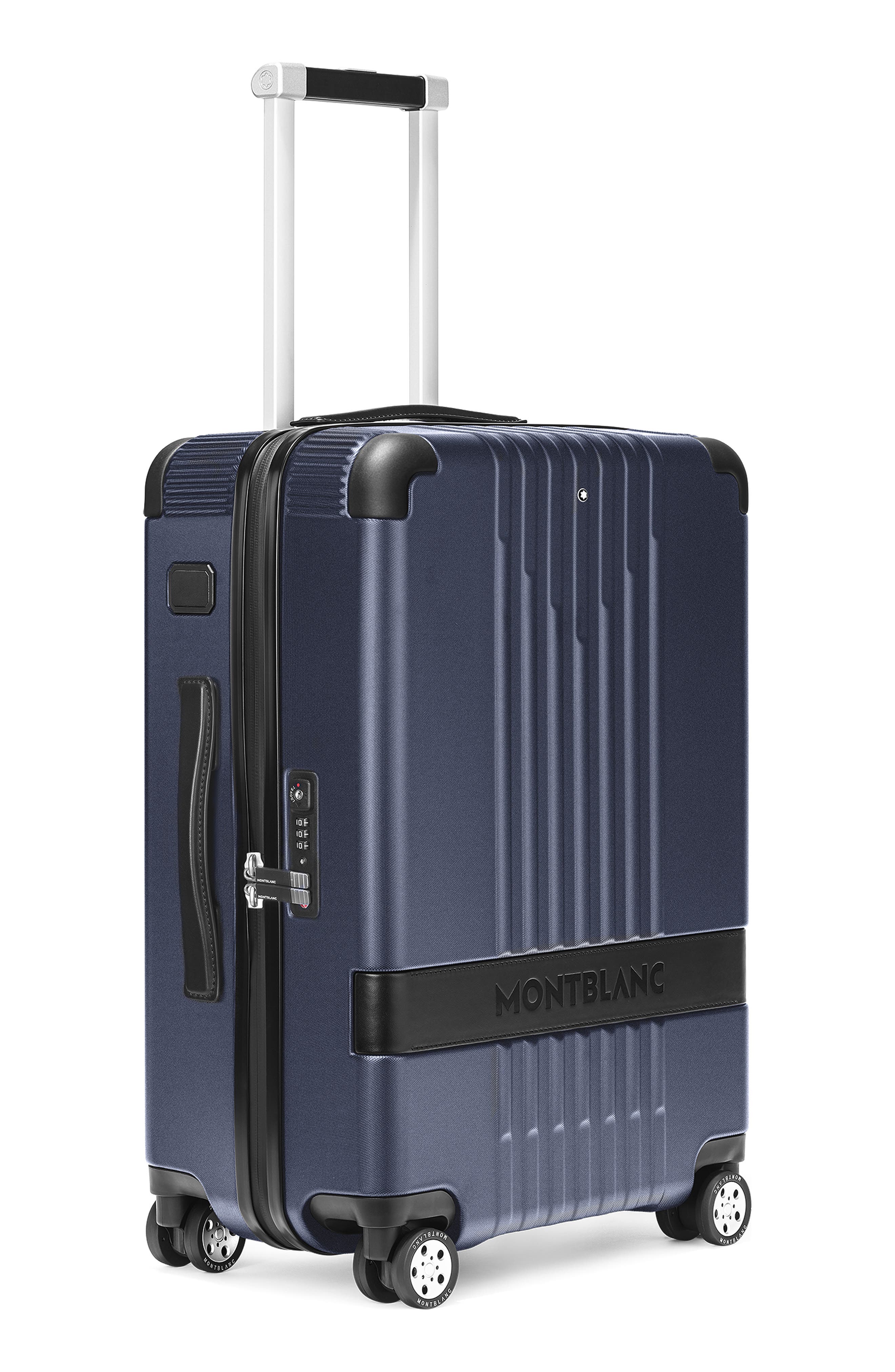Montblanc Cabin Trolley Carry-On Spinner Luggage, Alternate, color, Blue
