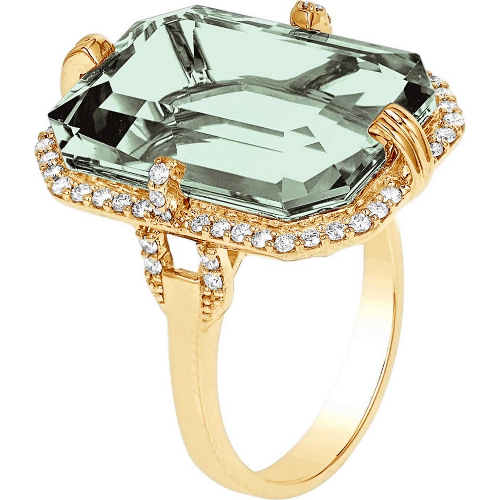 GOSHWARA Gossip Emerald Cut Ring in Translucent Green  product