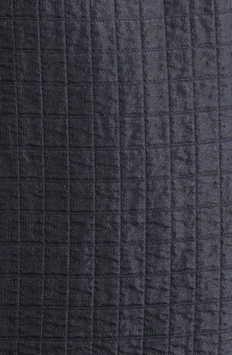 Eileen Fisher Stand Collar Silk & Organic Linen Jacket, Alternate, color, Ebony