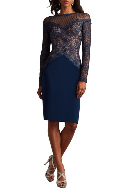 tadashi shoji Mサイズ　6 Nisa Lace & Fringe Gown - PLUS SIZE | Tadashi Shoji