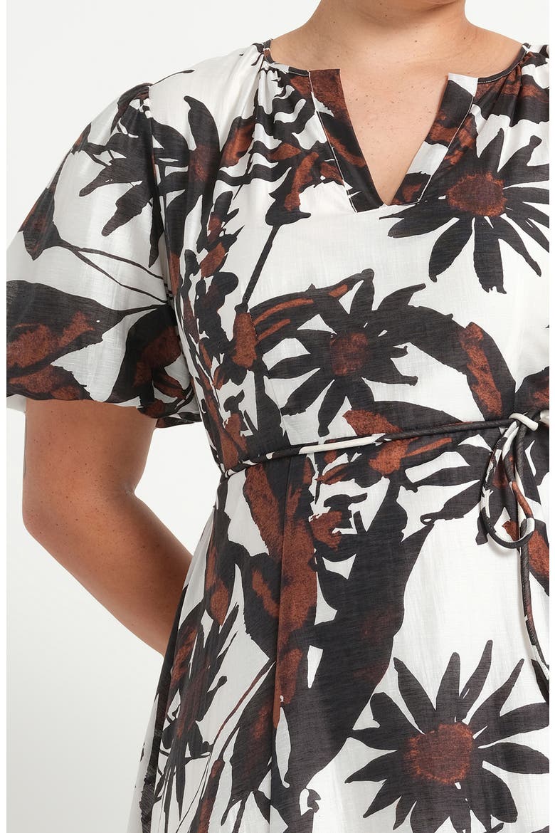 Mabel Floral Print Fit and Flare Dress, Alternate, color, CEDARBLOOM