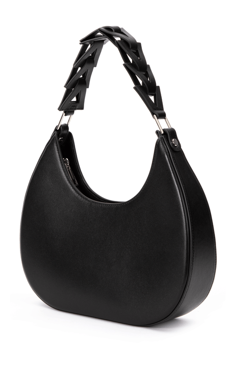 D Letter Shoulder Bag in Smooth Leather