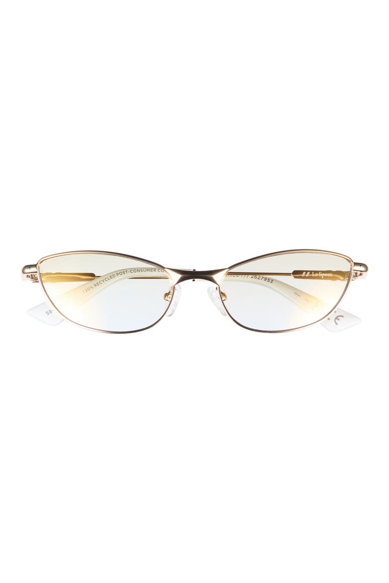 Thorned Oval Sunglasses, Main, color, GOLD / TAN GRAD