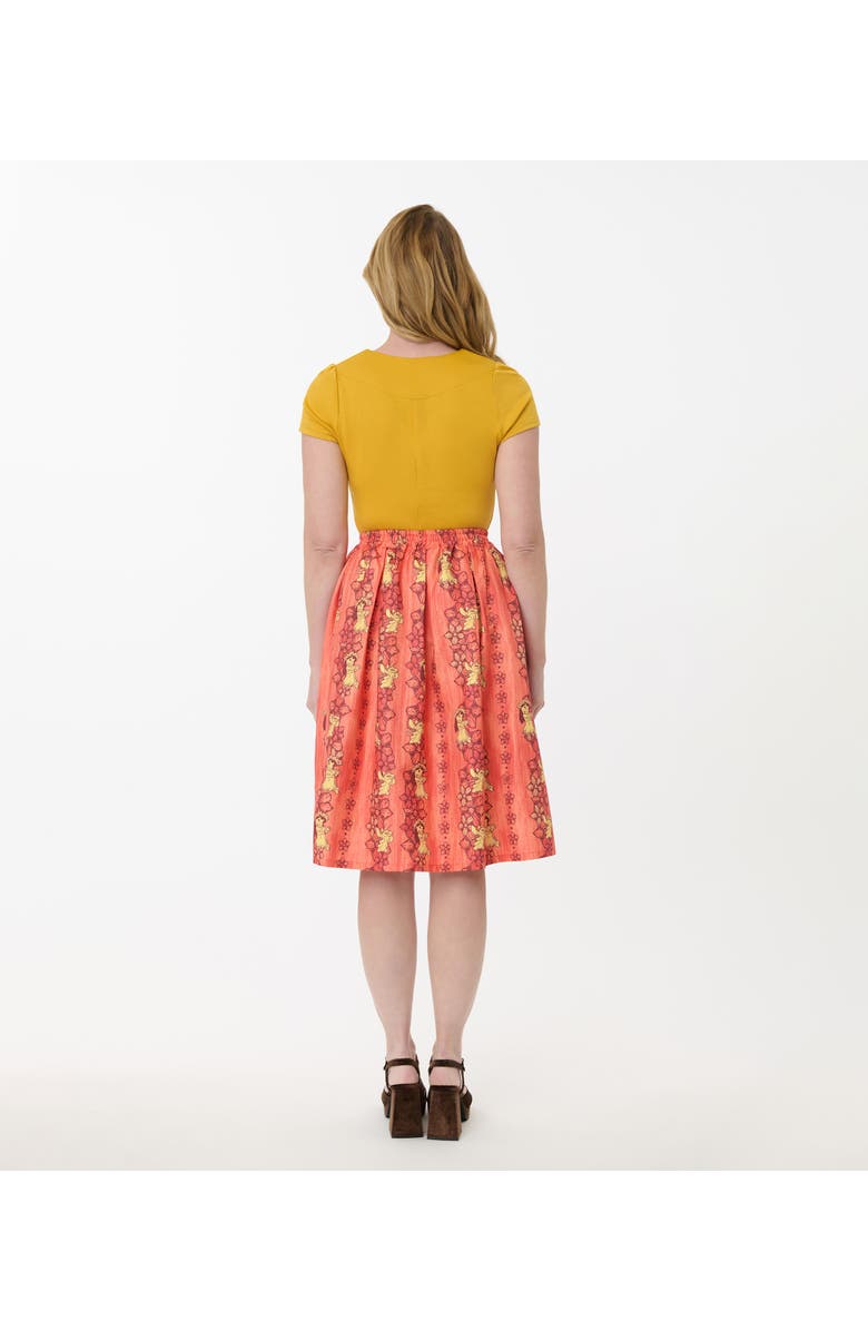 Unique Vintage Jayne Swing Skirt, Alternate, color, Orange