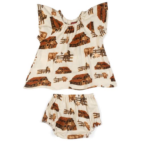 Milkbarn Organic Cotton Dress And Bloomer Set