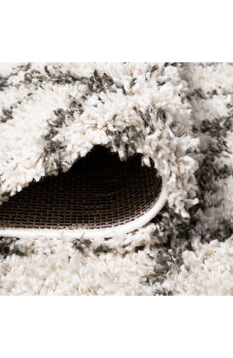 JONATHAN Y Algaida Moroccan Diamond Shag Area Rug, Alternate, color, Beige/Dark Gray