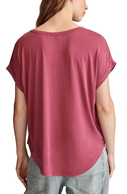 Lucky Brand Sandwash Dolman T-shirt In Purple