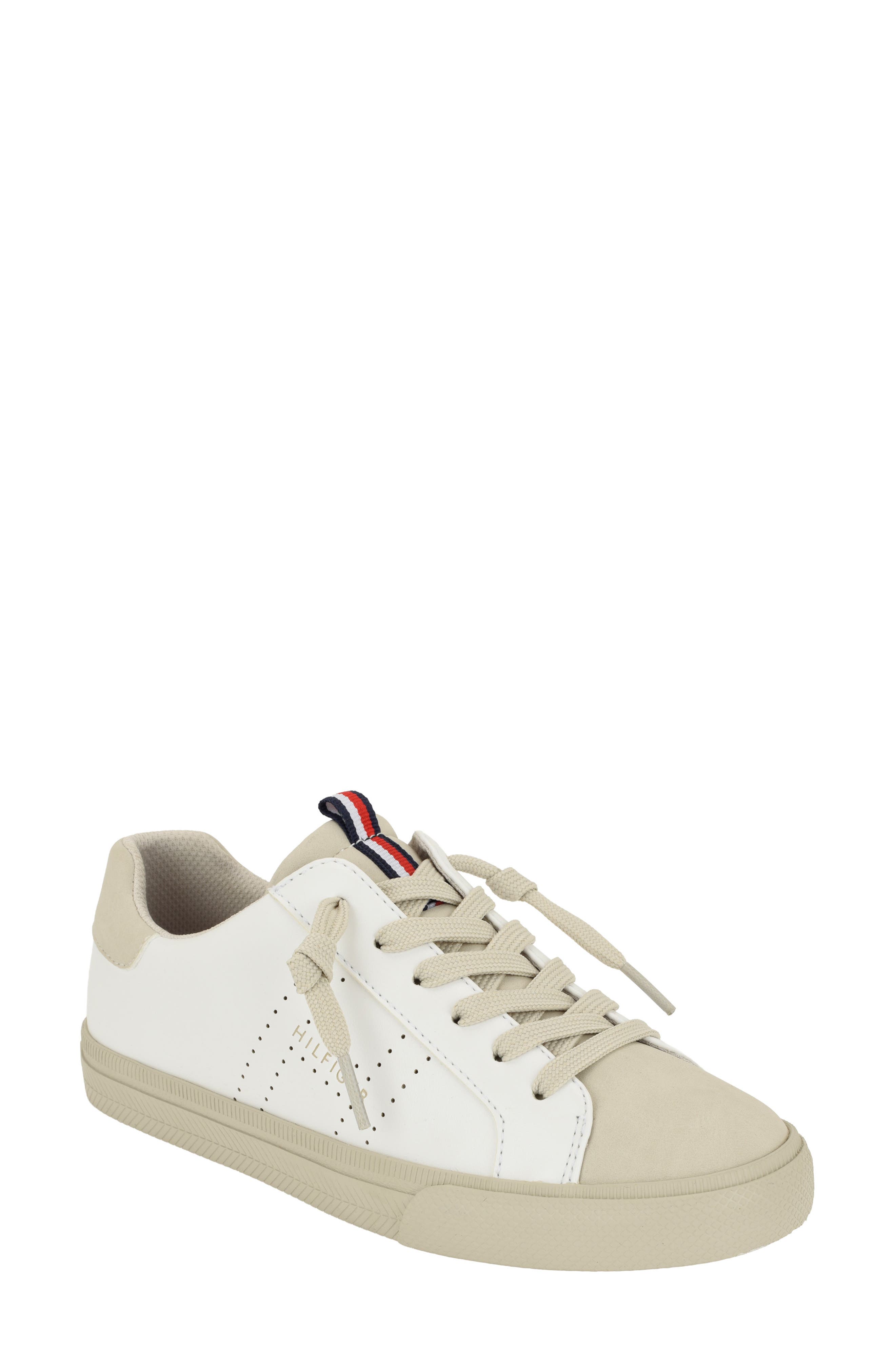 Lustina Sneaker, Main, color, WHITE/ OAT