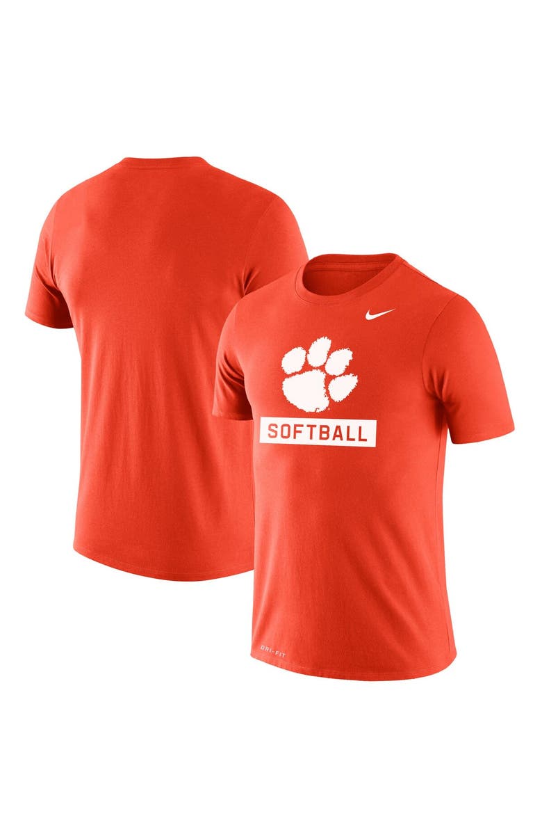 Nike Men's Nike Orange Clemson Tigers Softball Drop Legend Slim Fit Performance T-Shirt, Main, color, Orange