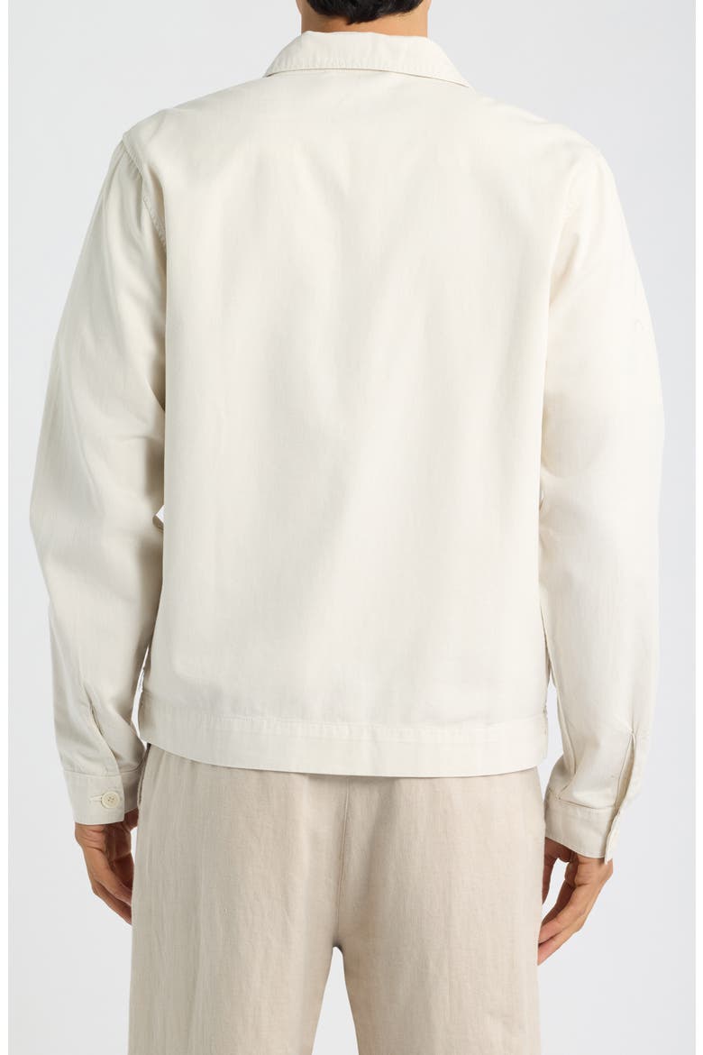 Organic Cotton Twill Zip Jacket, Alternate, color, WHITE