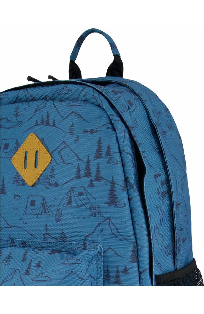 Deux par Deux Boy's Backpack Blue Camping Print, Alternate, color,