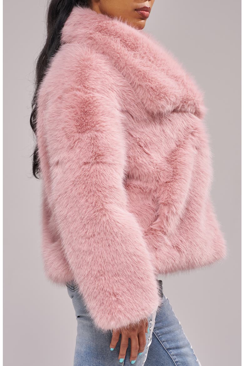 Regina Faux Fur Jacket, Alternate, color, BLUSH