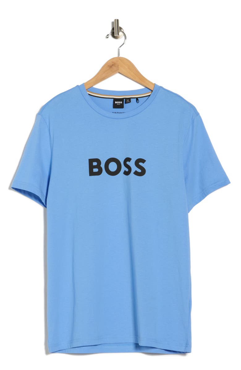 BOSS Logo Graphic T-Shirt, Alternate, color, Bright Blue
