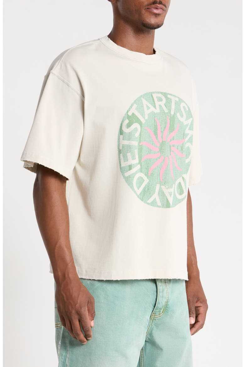 Sol Graphic T-shirt, Alternate, color, ANTIQUE WHITE/ WASHED GREEN