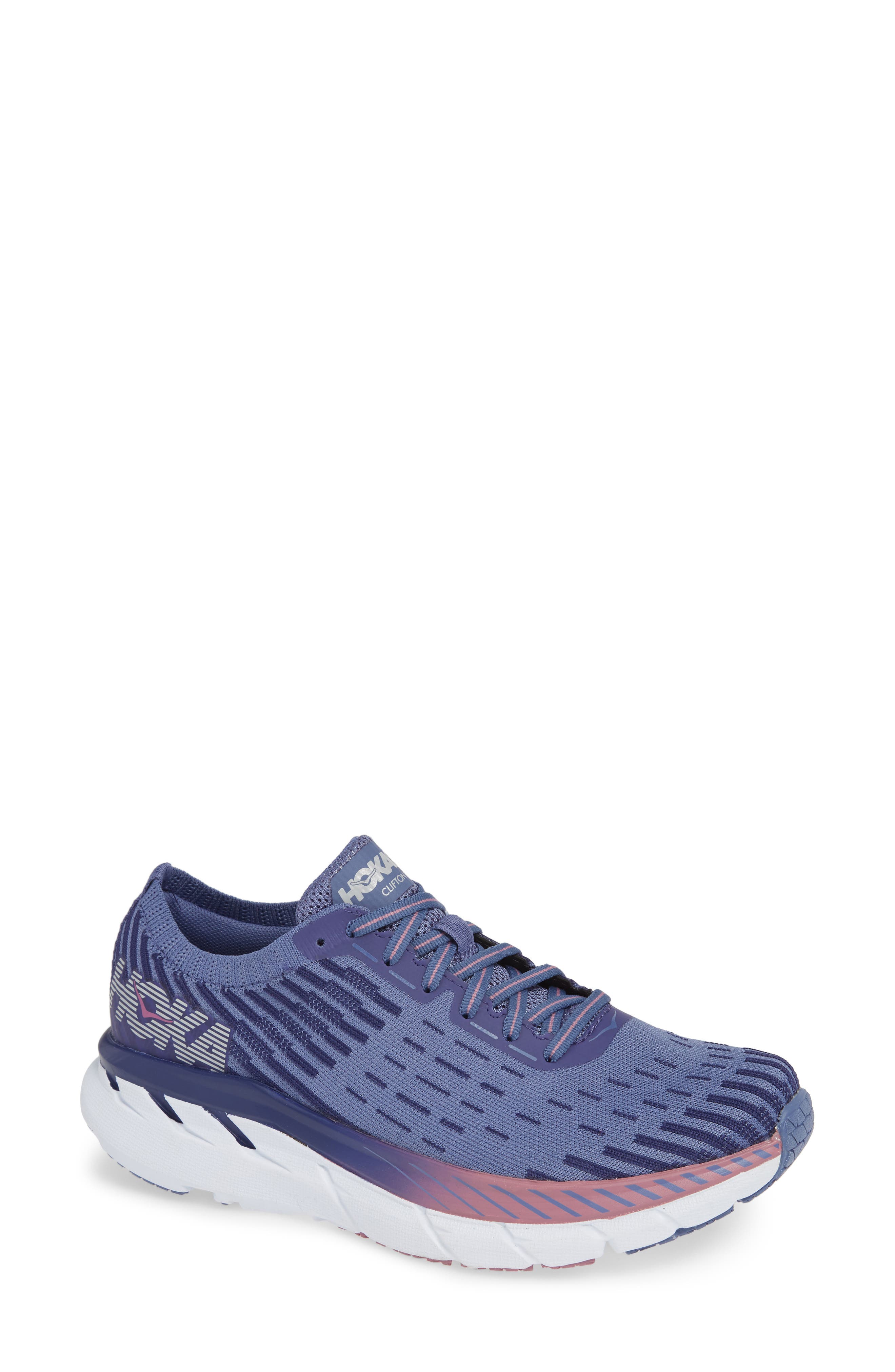 HOKA ONE ONE<sup>®</sup> Clifton 5 Knit Running Shoe, Main, color, 