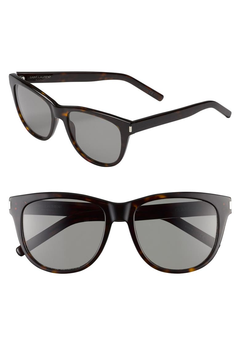 55mm Retro Sunglasses, Main, color, DARK HAVANA