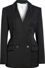 Givenchy Double Breasted Integrated Collar Wool Jacket
