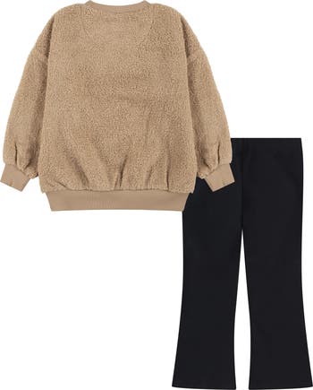 Kids' Swoosh Spirit Crewneck Sweatshirt & Leggings Set