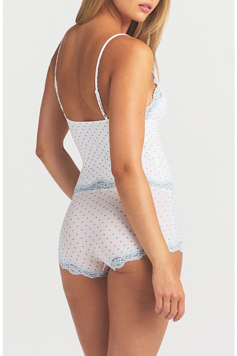 Fits Everybody Lace Cami & Boyshorts Set, Alternate, color, SLATE PIN DOT PRINT