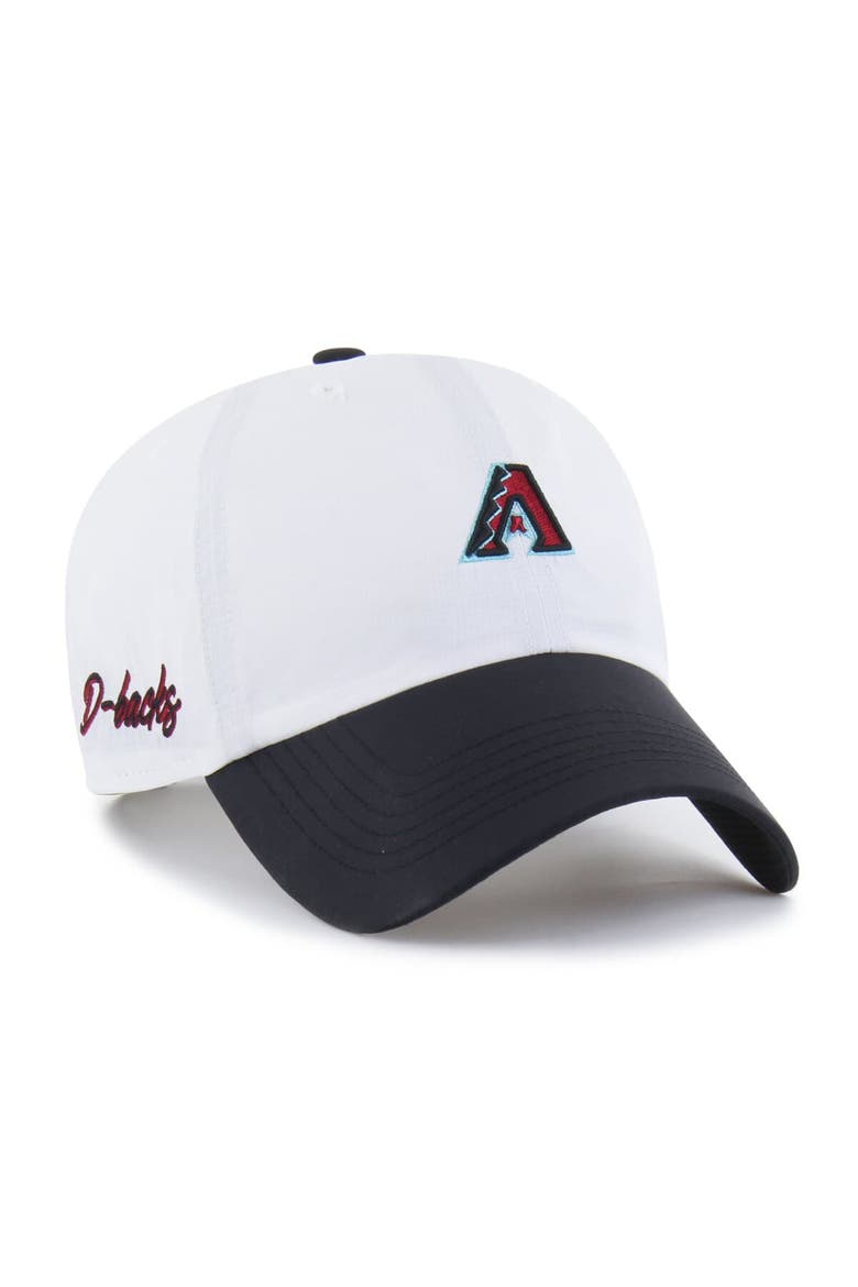 Men's '47 White/Black Arizona Diamondbacks Vista Mini Clean Up brrr° Adjustable Hat, Alternate, color, White