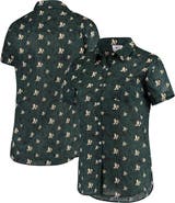 FOCO Women's FOCO Green Oakland Athletics Floral Button Up Shirt