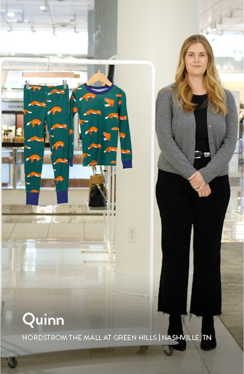 Kids' Print Fitted Two-Piece Cotton Pajamas, sales video thumbnail