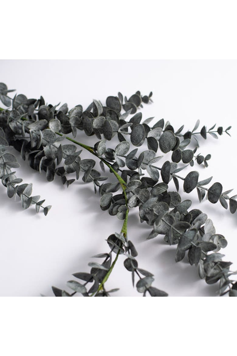 Midnight Eucalyptus Fall Halloween Table Runner Mantel Garland, Alternate, color, Black