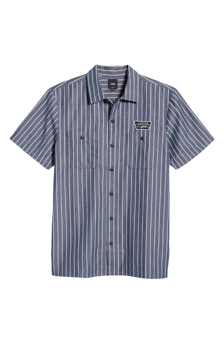 Vans Coleman Stripe Short Sleeve Button-Up Shirt, Alternate, color,