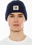 Cult of Individuality Logo Label Wool Blend Knit Beanie