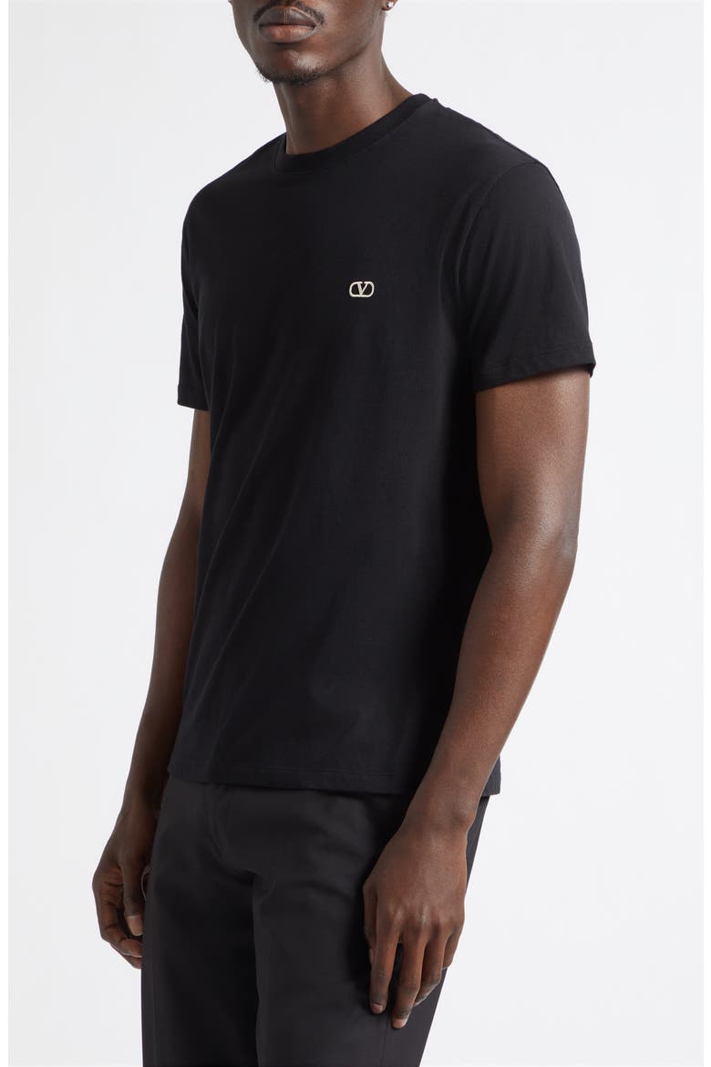 VLOGO Cotton T-Shirt, Alternate, color, BLACK