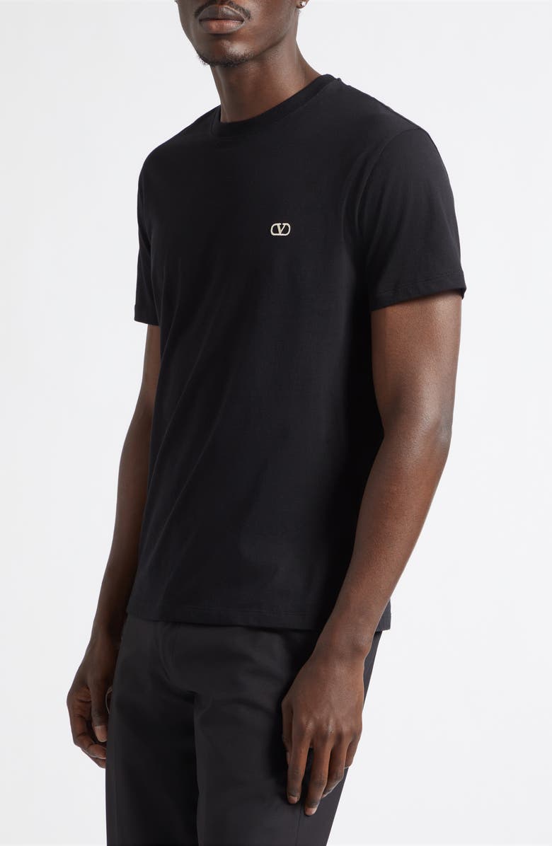 Valentino VLOGO Cotton T-Shirt, Alternate, color, Black