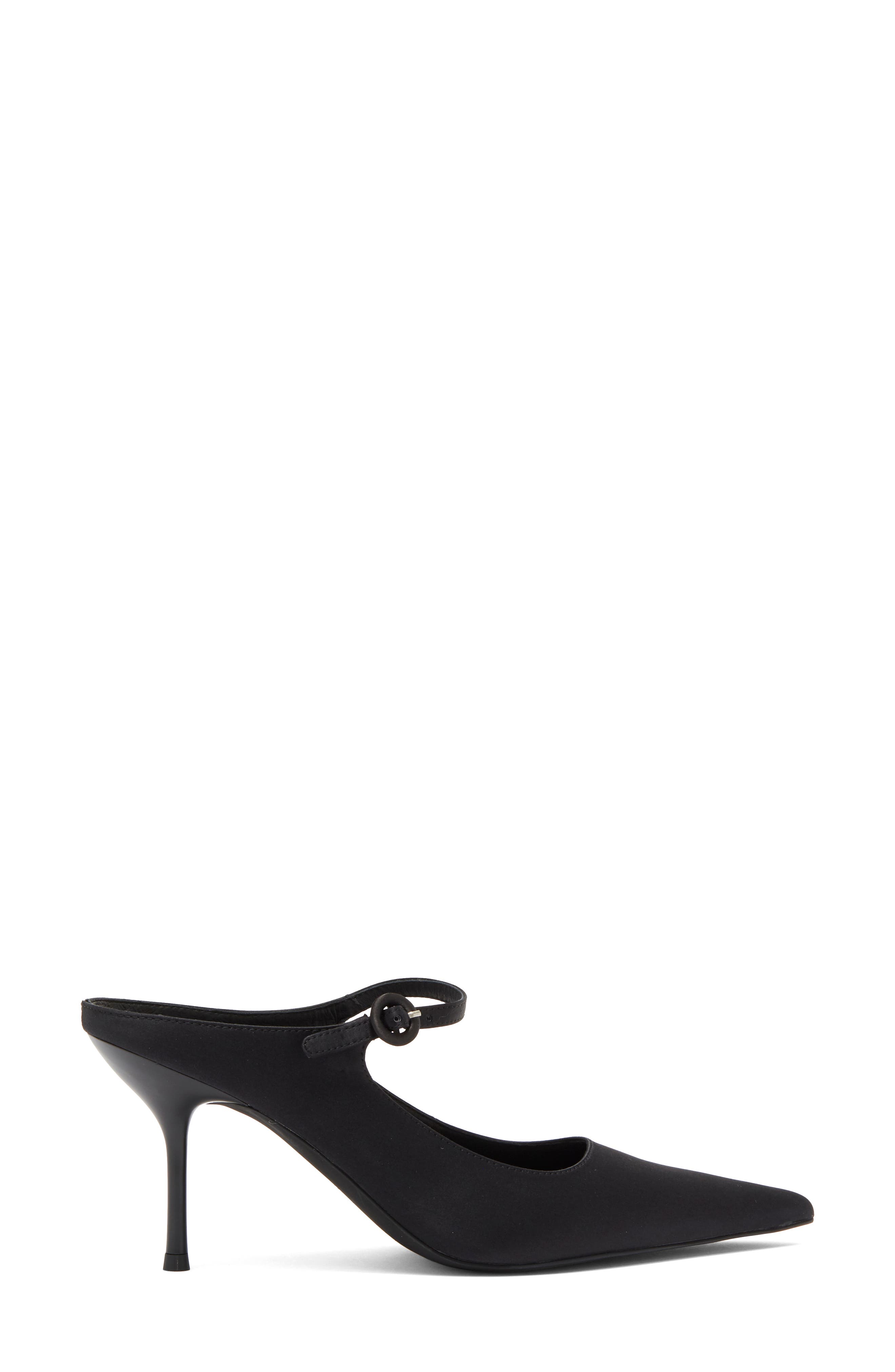 Tiyera Pointed Toe Mule, Alternate, color, BLACK SILK