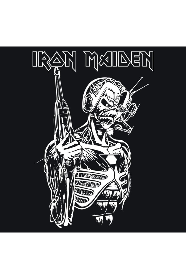Men's Iron Maiden Monochrome Somewhere in Time  Graphic T-Shirt, Alternate, color, Black