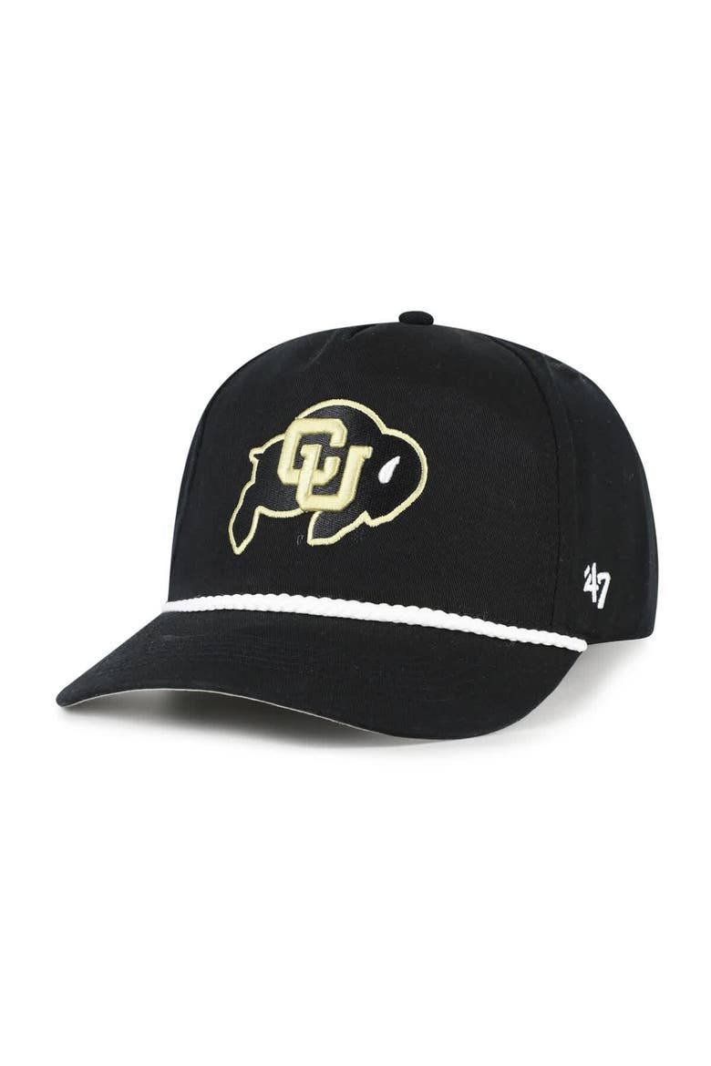 Men's '47  Black Colorado Buffaloes Rope Hitch Adjustable Hat, Main, color, Black