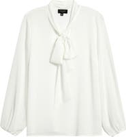 Tahari ASL Tie Neck Top