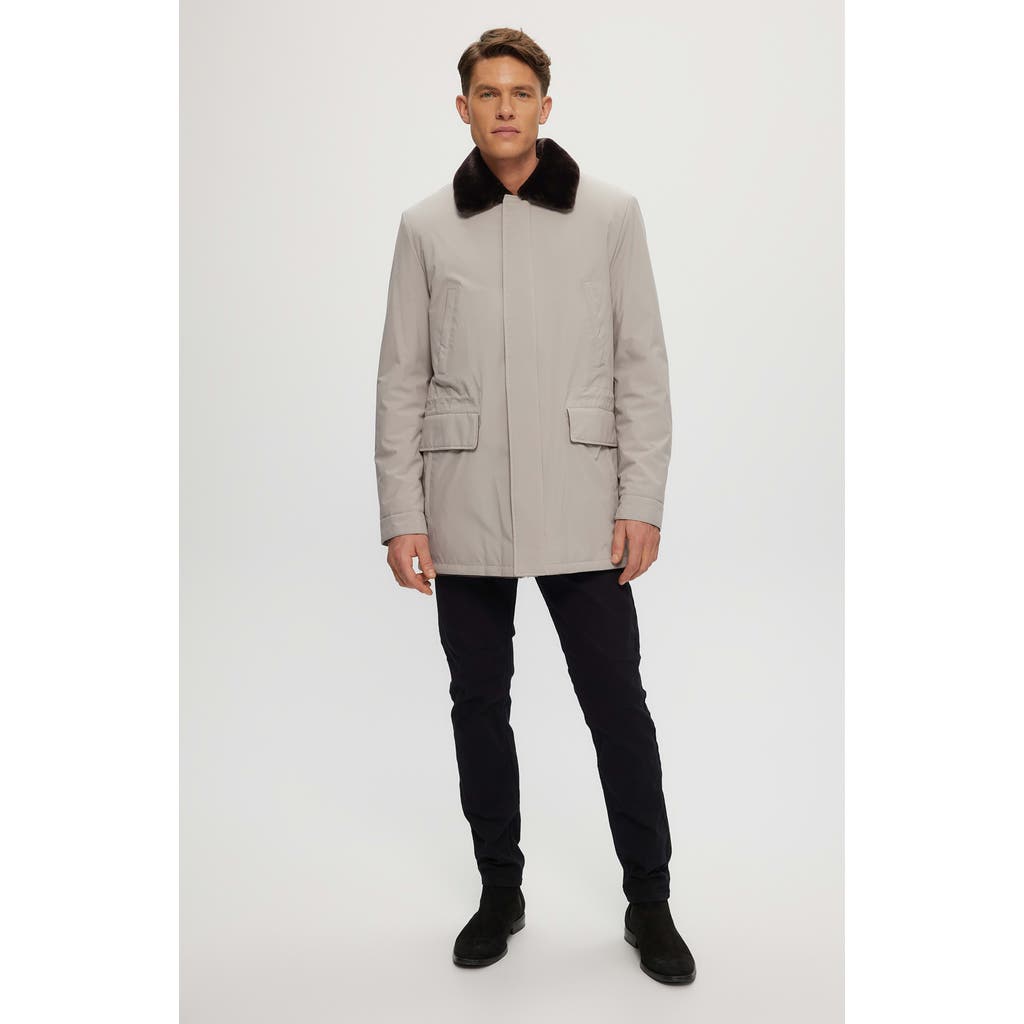 Gorski Shearling Lamb Lined Jacket In Gray