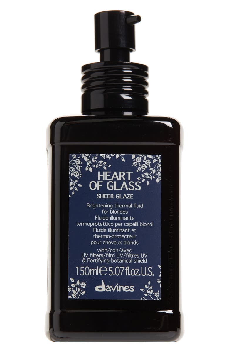 Davines Heart of Glass Sheer Glaze Brightening Thermal Fluid, Main, color, 