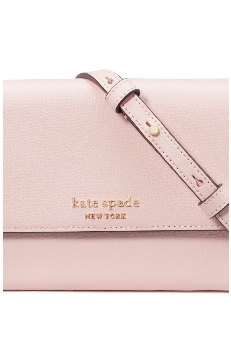 carlyle leather wallet on a chain, Alternate, color, CREPE PINK