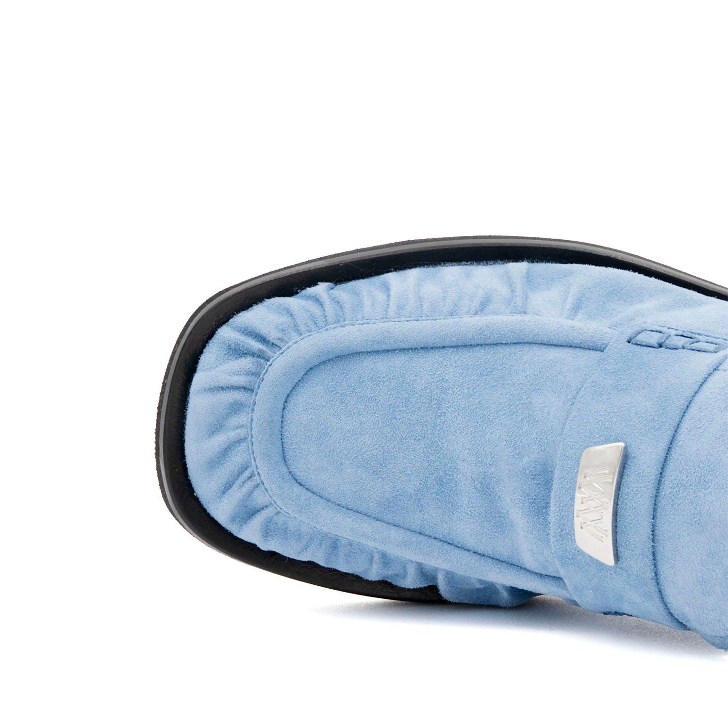 Valentina Rangoni Cortina Block Heel Loafer, Alternate, color, Light Blue