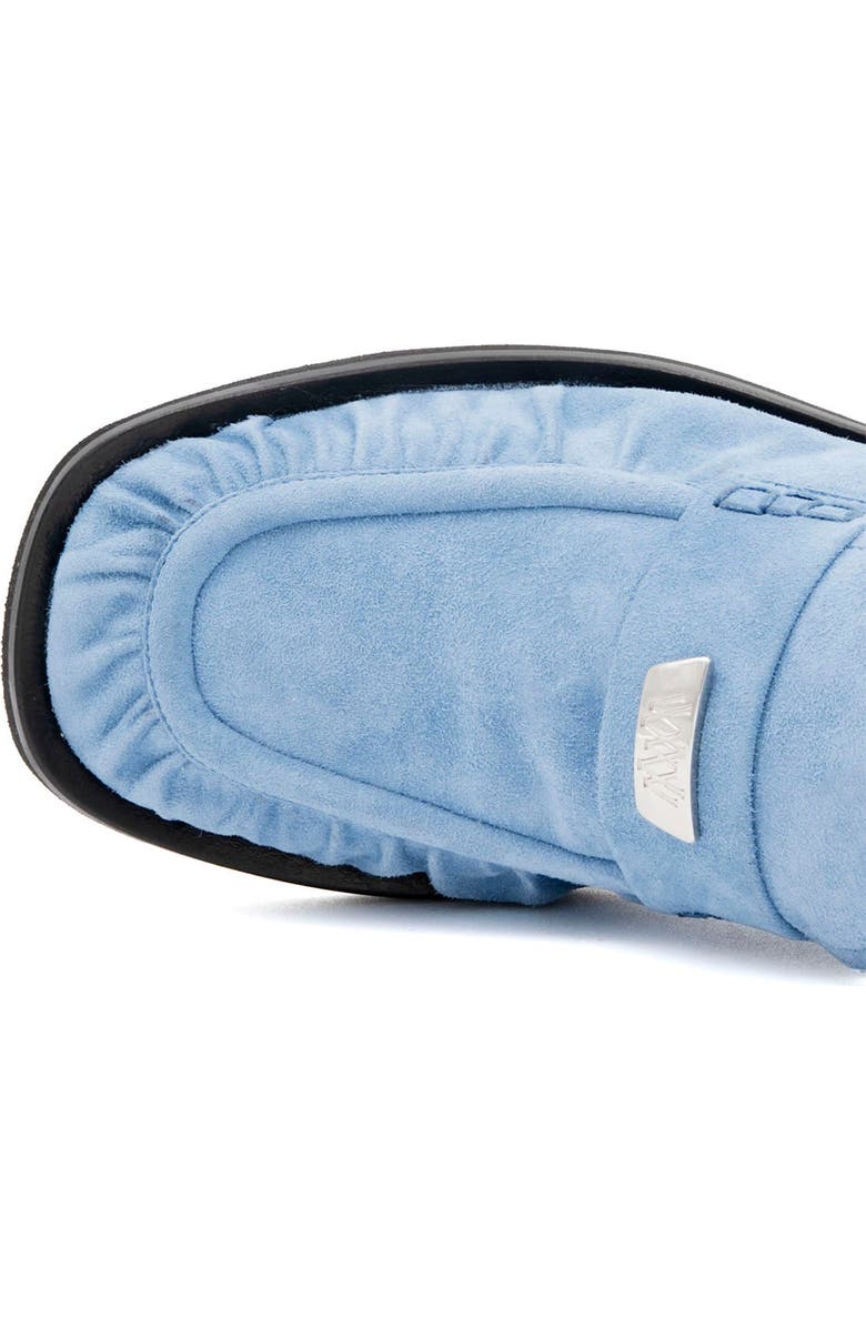 Valentina Rangoni Cortina Block Heel Loafer, Alternate, color, Light Blue