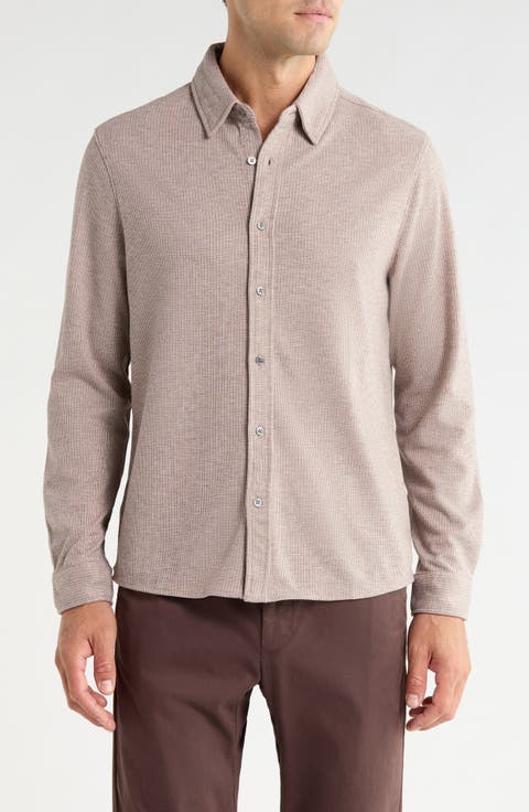 Generation™ Pinstripe Double Knit Button-Up Shirt