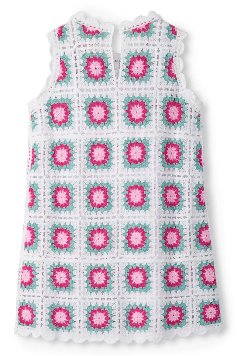 Kids' Radiance Cotton Blend Crochet Dress, Alternate, color, BLUE RADIANCE