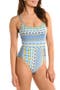 Scarf Print One-Piece Swimsuit