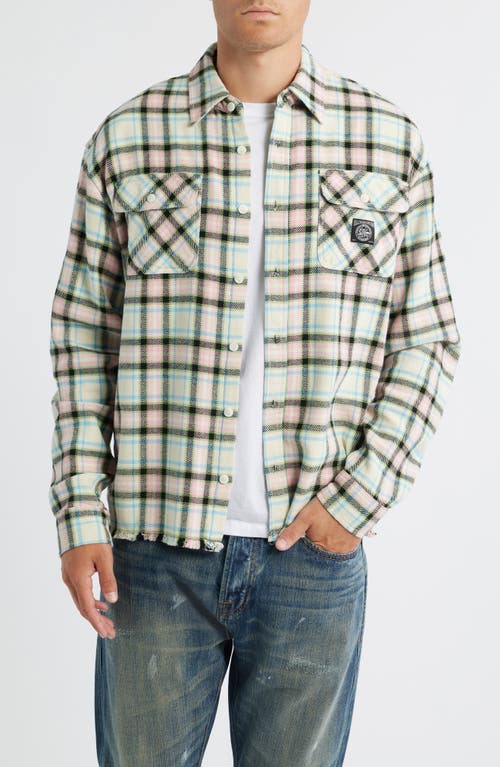 Billionaire Boys Club Bb Dust Storm Plaid Button-up Shirt In Green