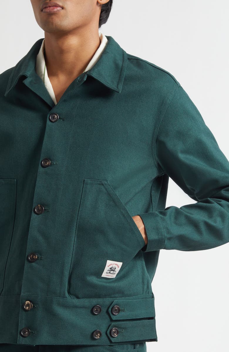 Bode Knolly Brook Cotton Jacket, Alternate, color, Dark Green