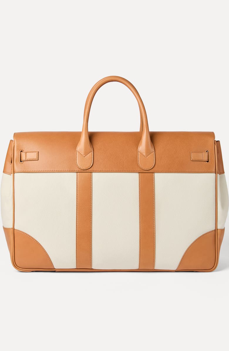 Brunello Cucinelli Calfskin and cowhide bag, Alternate, color, Ivory