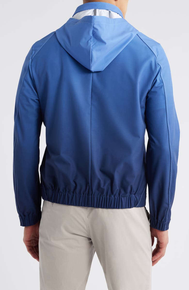W.R.K Water Resistant Ombré Windbreaker with Stowaway Hood, Alternate, color, Blue